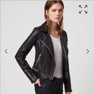NWT NEW AllSaints Conroy Leather Biker Jacket